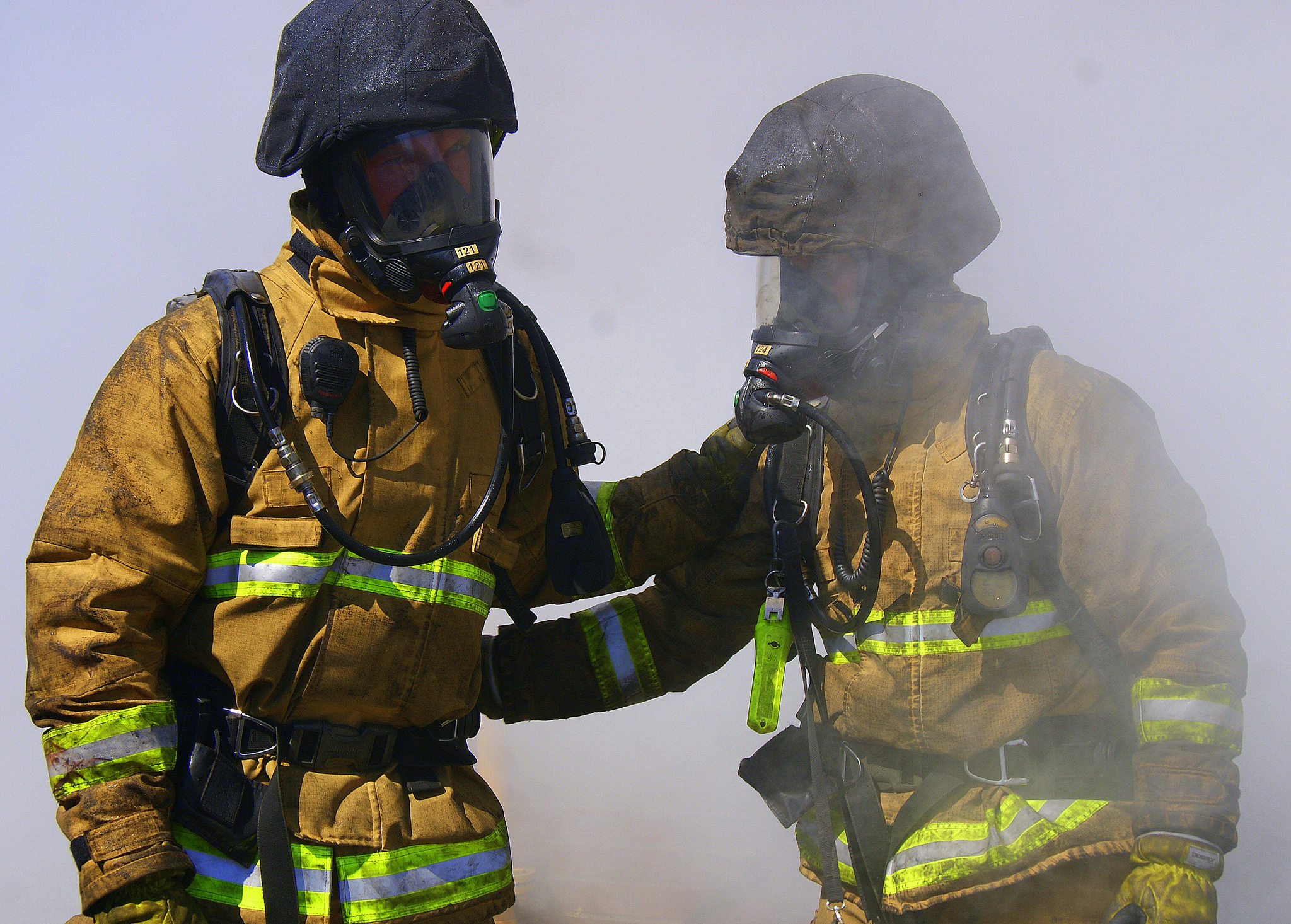 two firefighters smoke 2