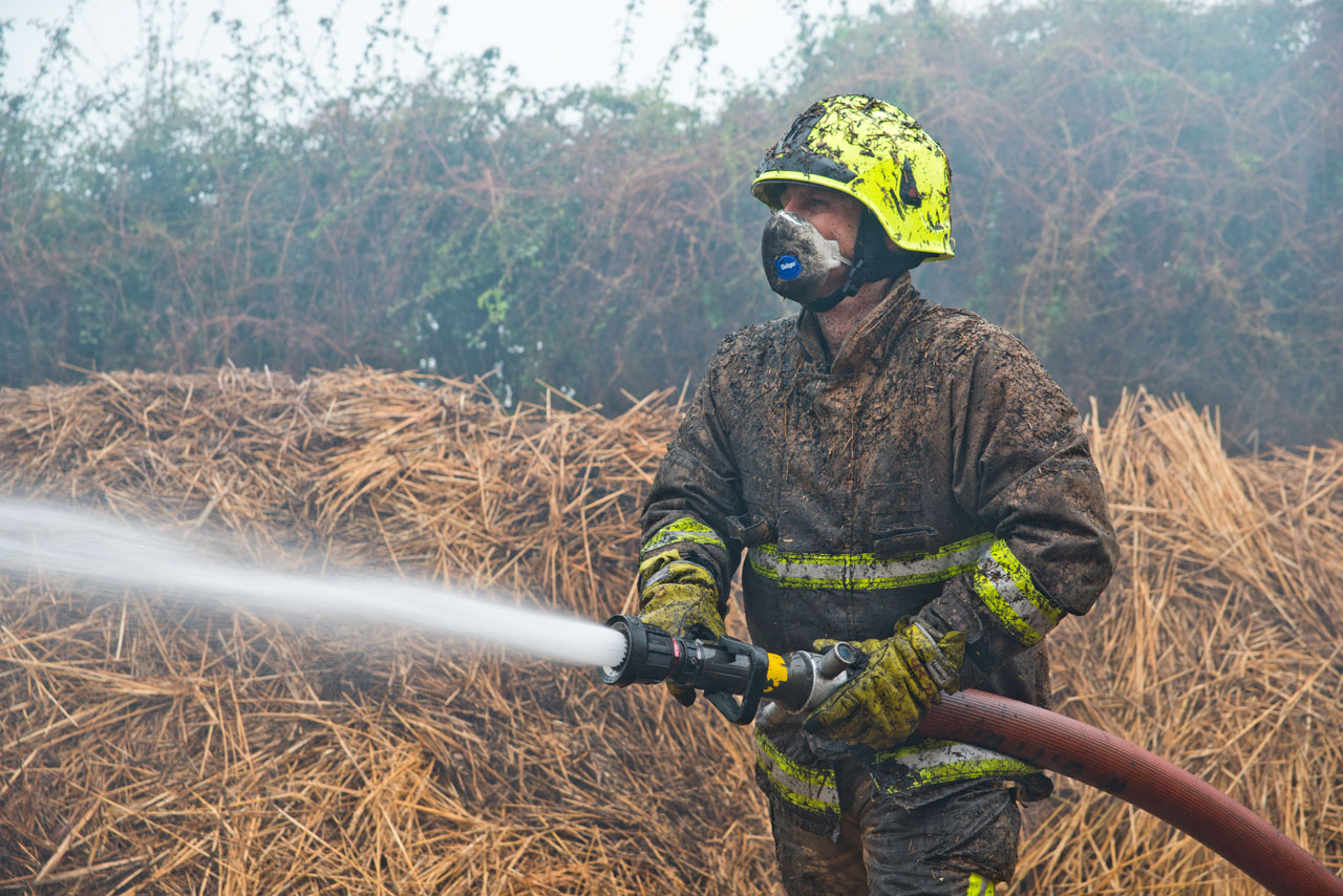 Thatched barn fire Petworth