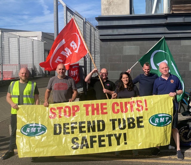 RMT strike action picket line 