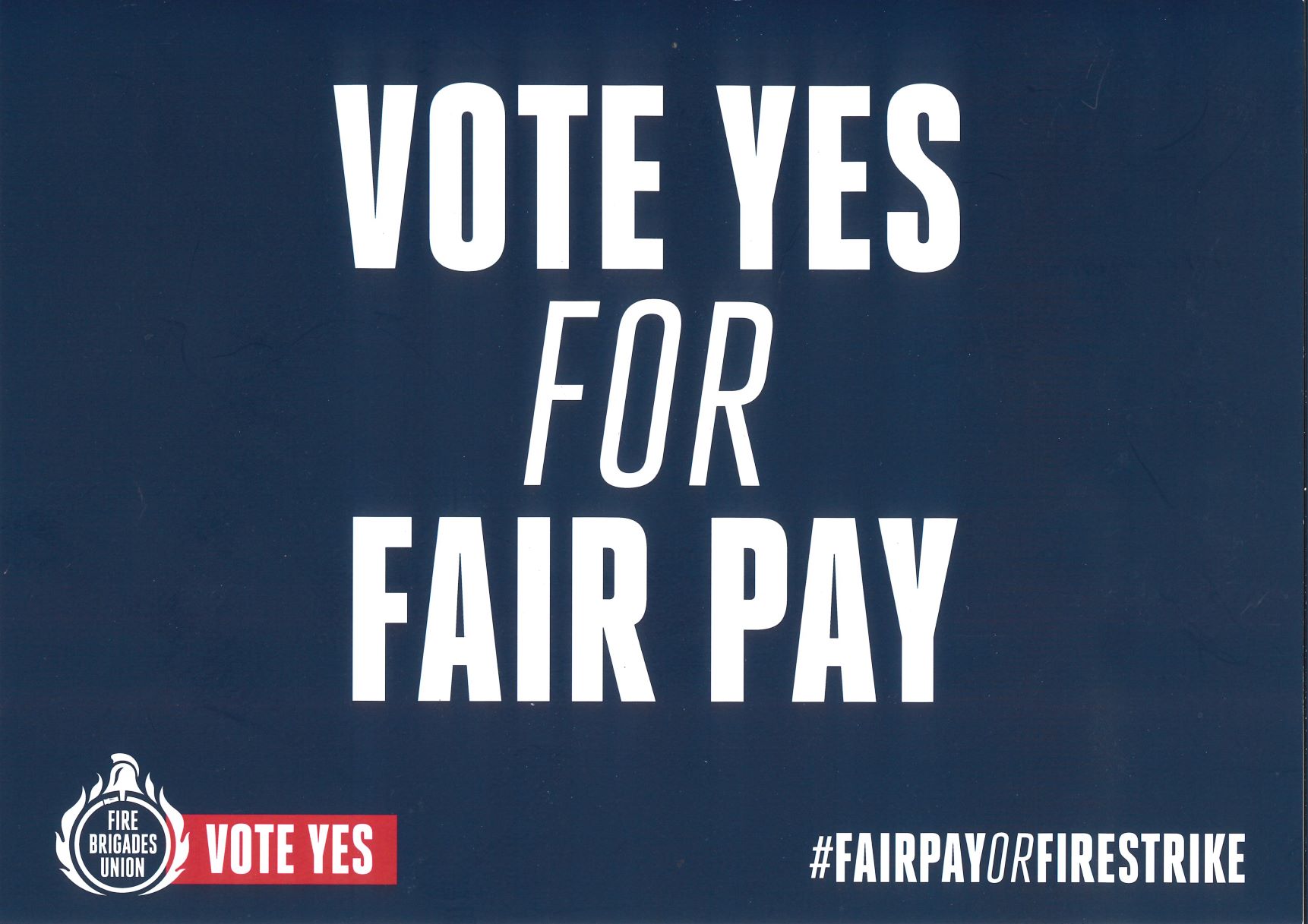 Pledge card for strike ballot 