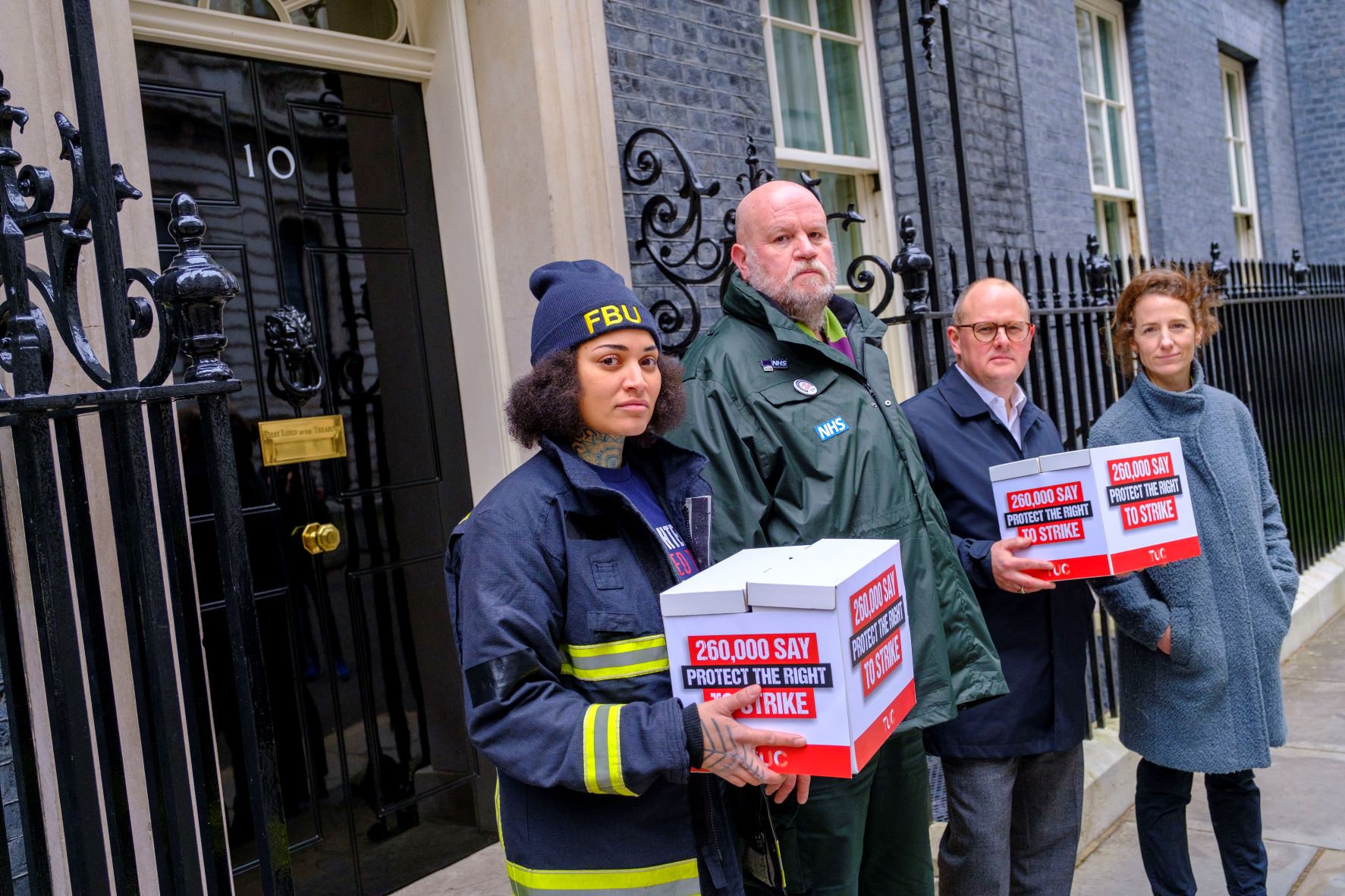 Defend right to strike pic 10 Downing St credit Jess Hurd