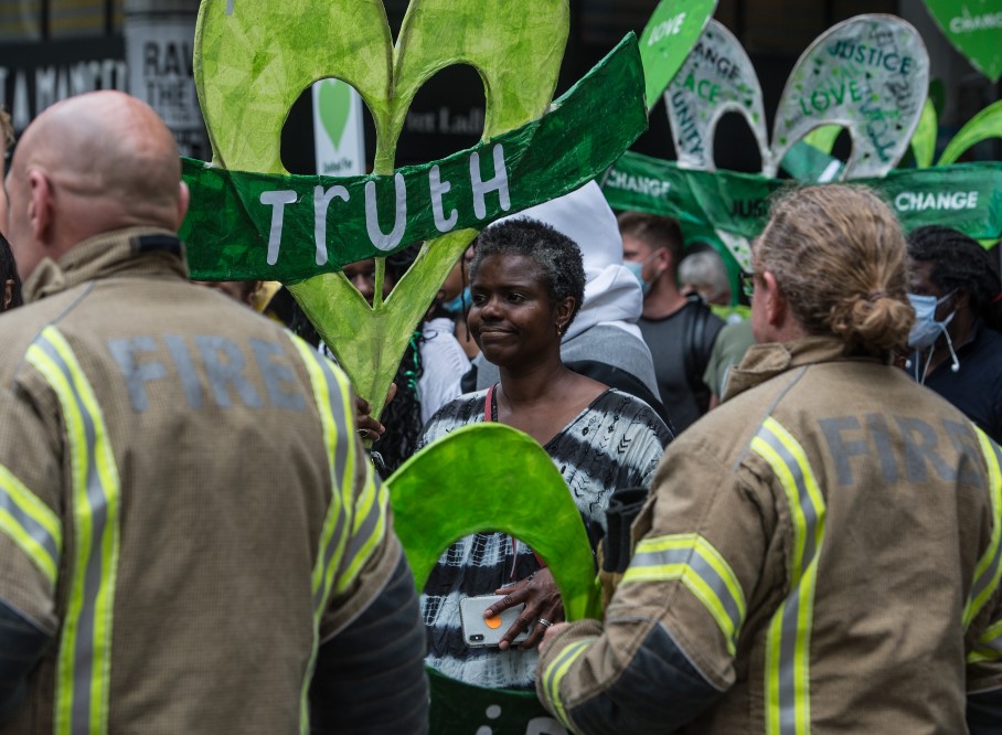 4th anniversary Grenfell silent walk c J Hurd
