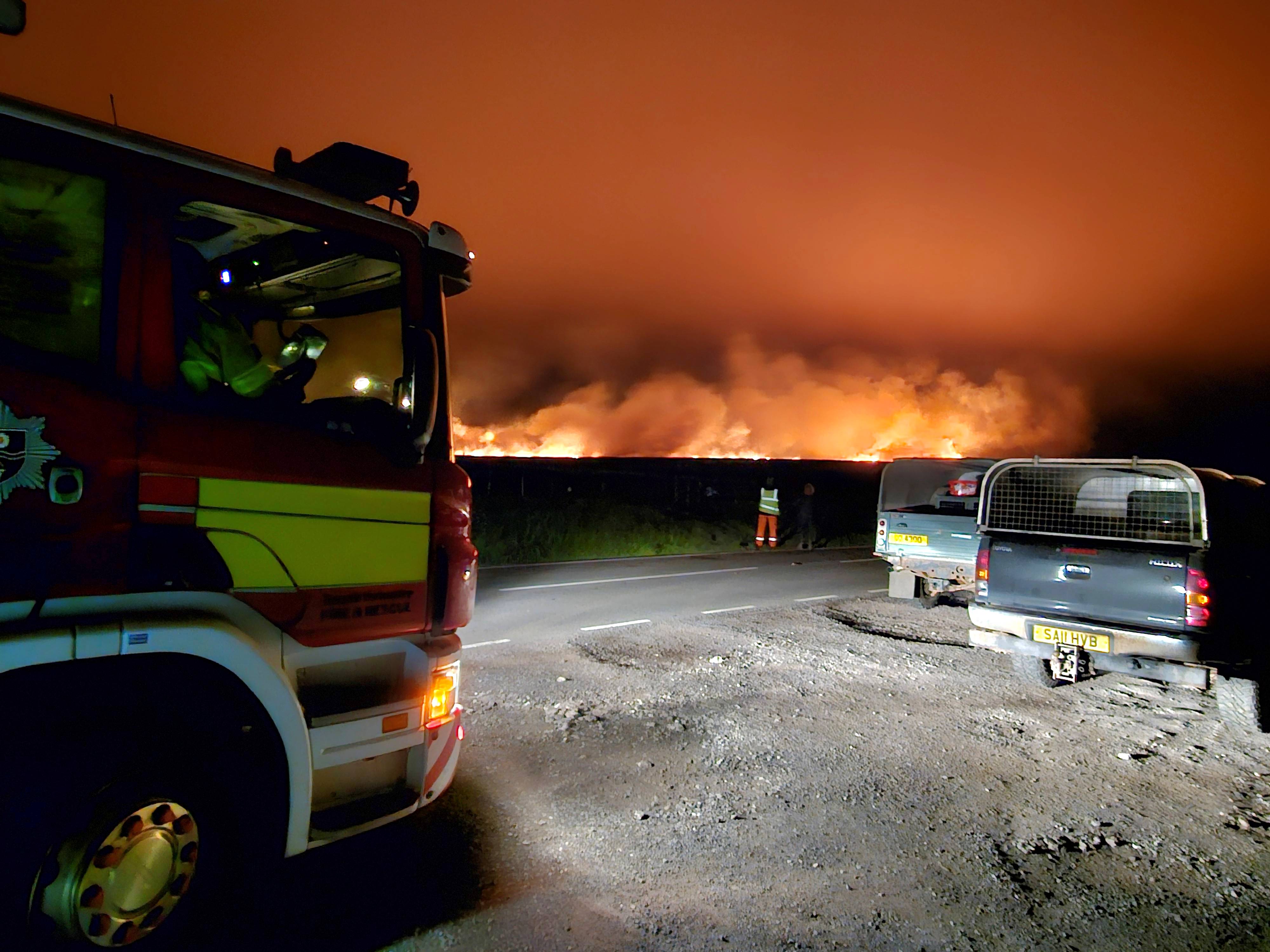 Lady Cannings Plantation wildfire S Yorks 