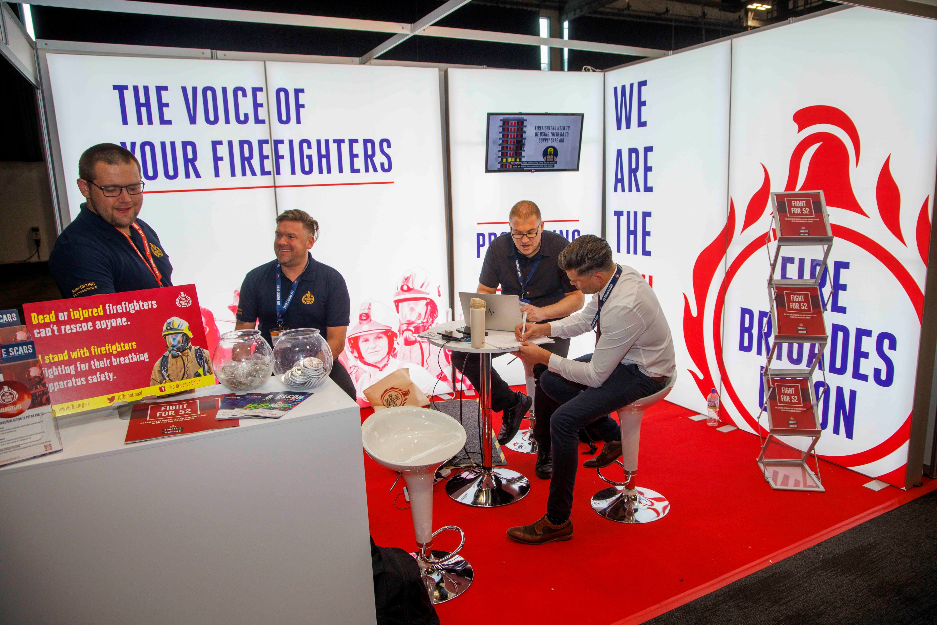 2023 TUC conference in Liverpool FBU stand c Mark Thomas