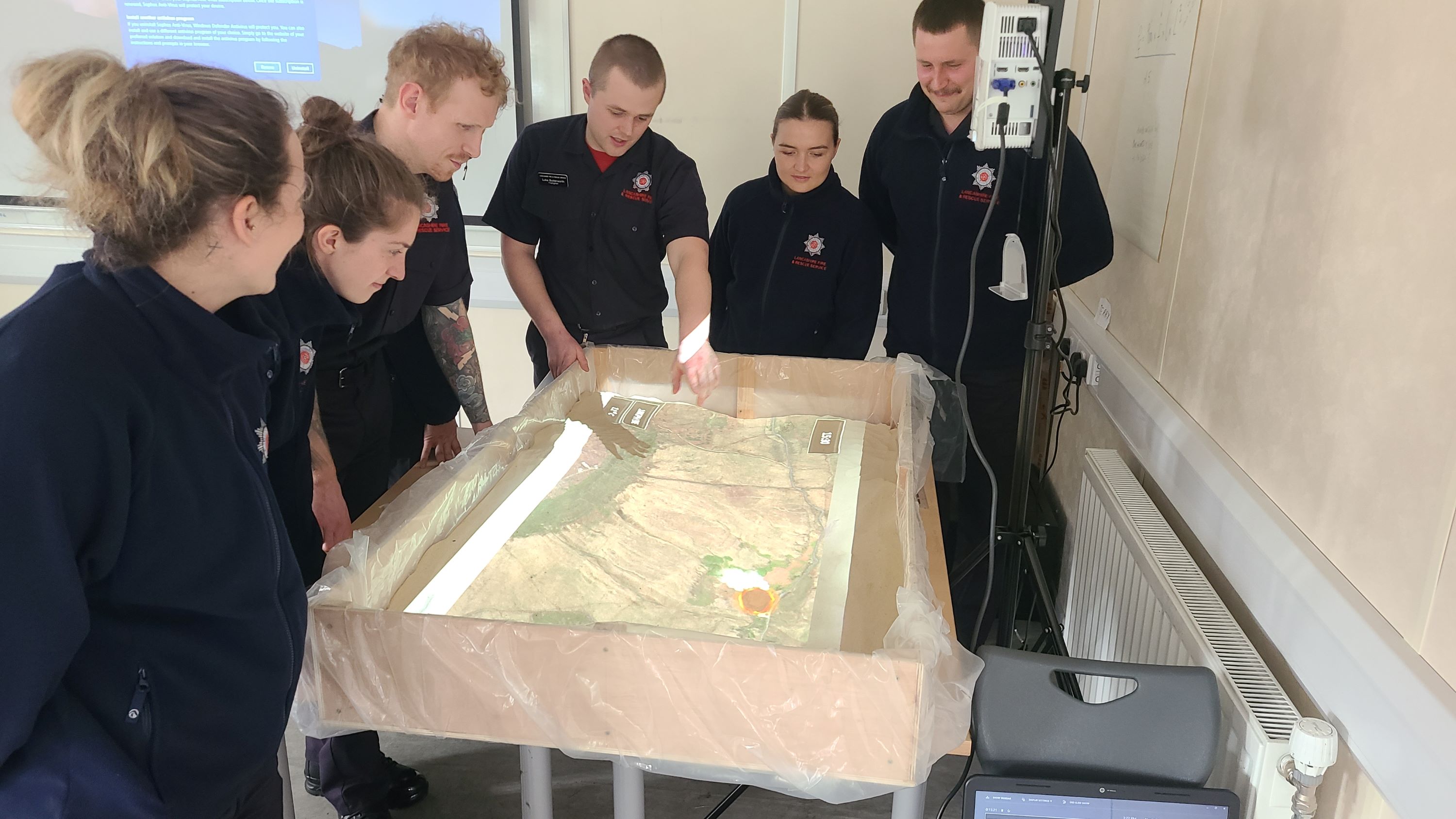 Wildfire simulator Lancashire FRS 