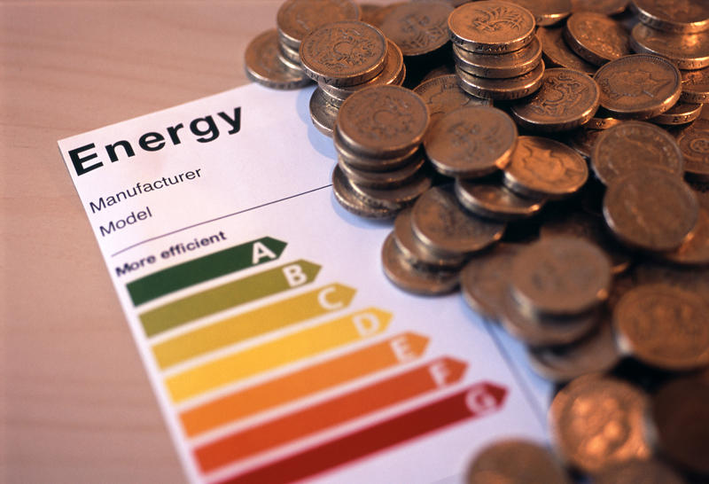 Household energy ratings with pound coins