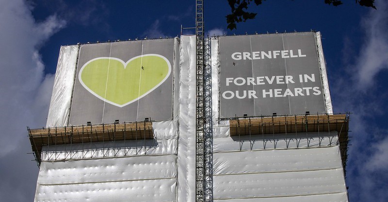 Grenfell Tower from below