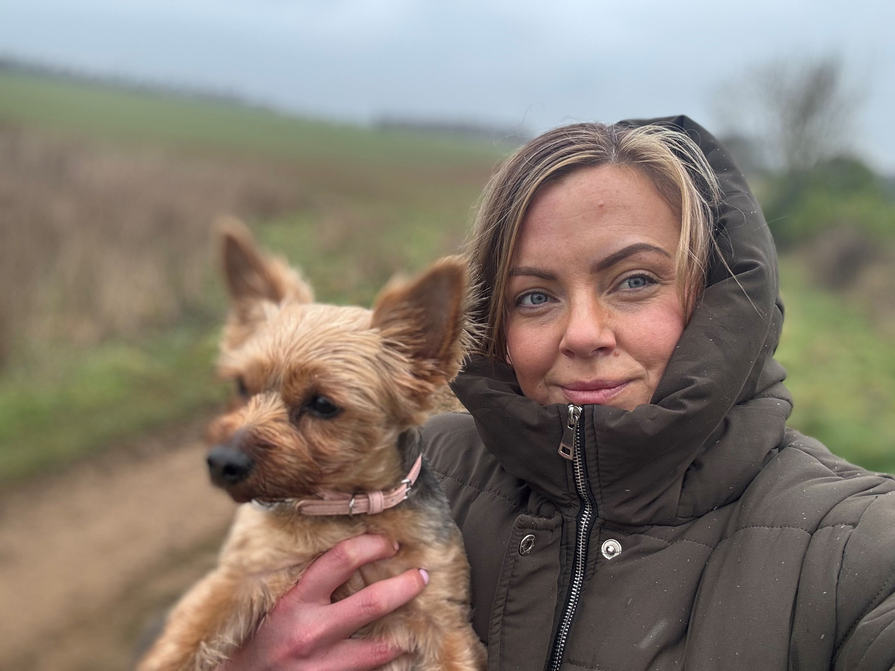 Kate Yhnell with her dog