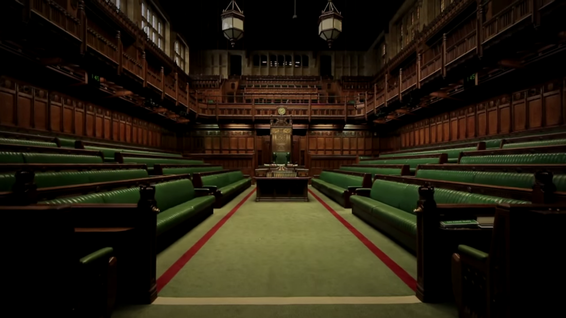 Empty house of commons chamber