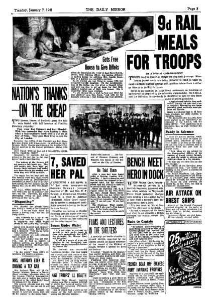 Blitz WW2 Daily Mirror