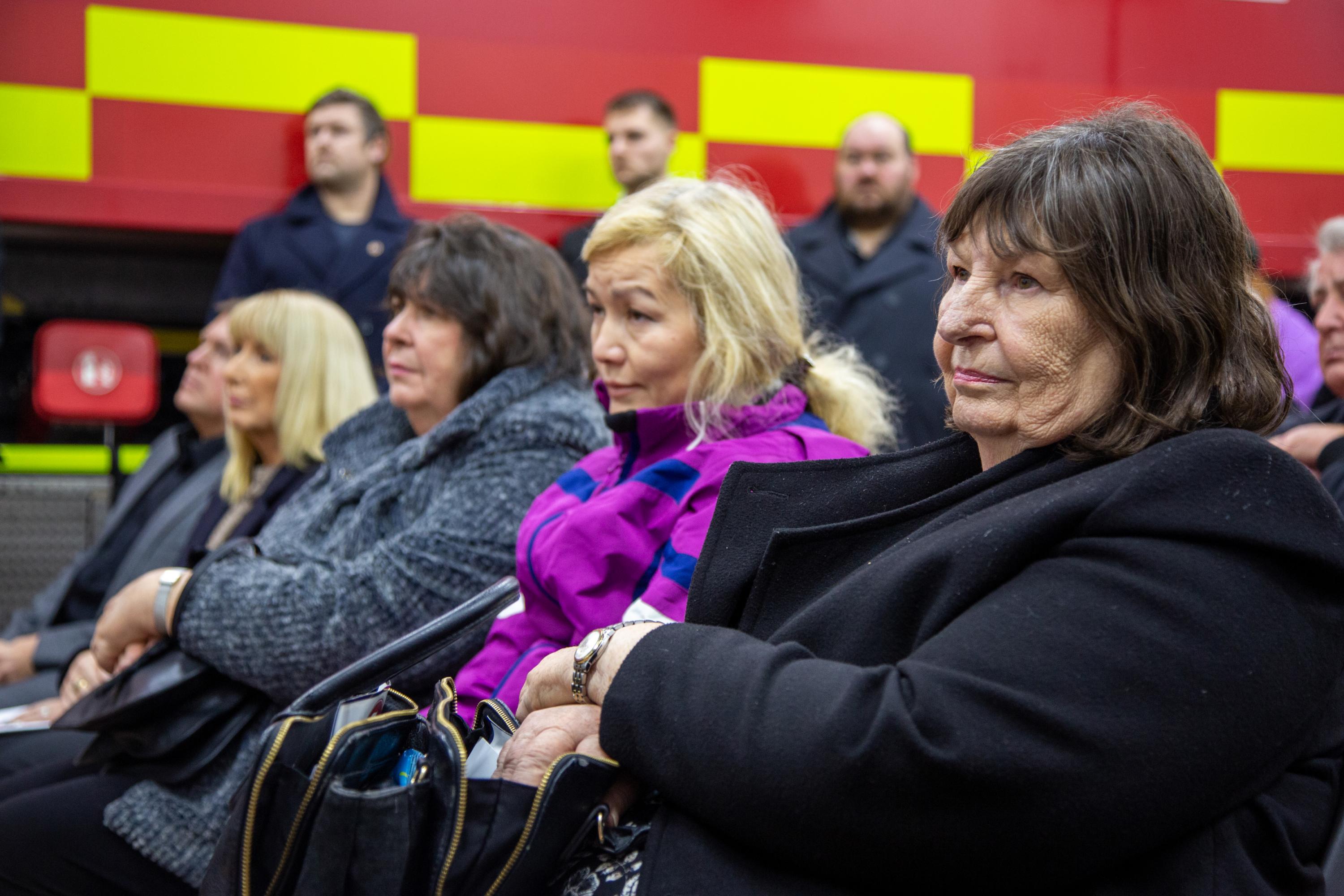 People watch Adiran McGill Red Plaque unveiling 