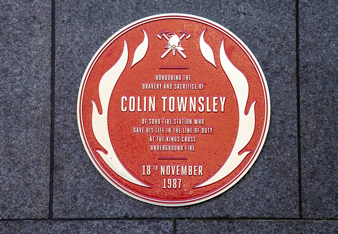 Colin Townsley's red plaque