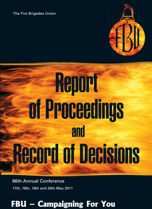 Cover Report of Proceedings and Record of Decisions 2011