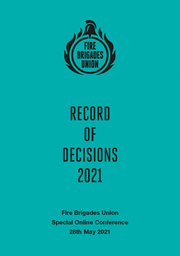 Front cover record of decisions 2021