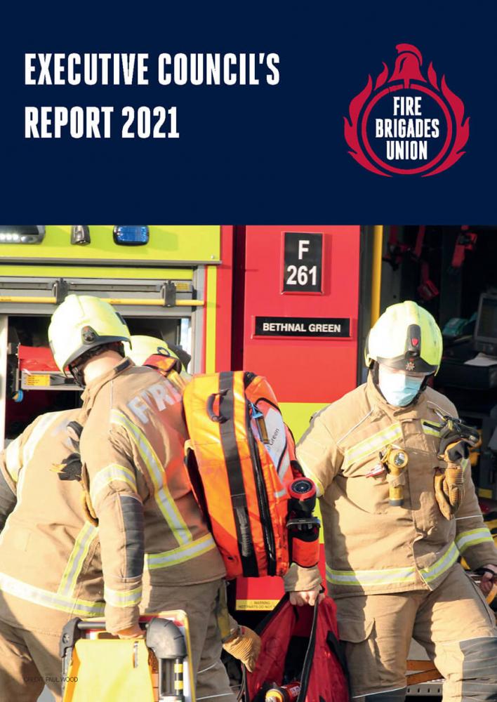 Front cover of FBU Executive council's report 2021 