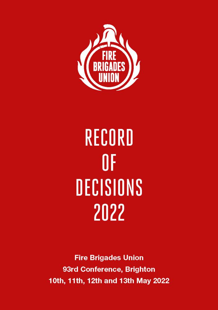 Front cover image of Record of decisions 2022