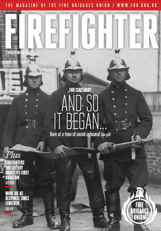 Cover Firefighter magazine, February 2017