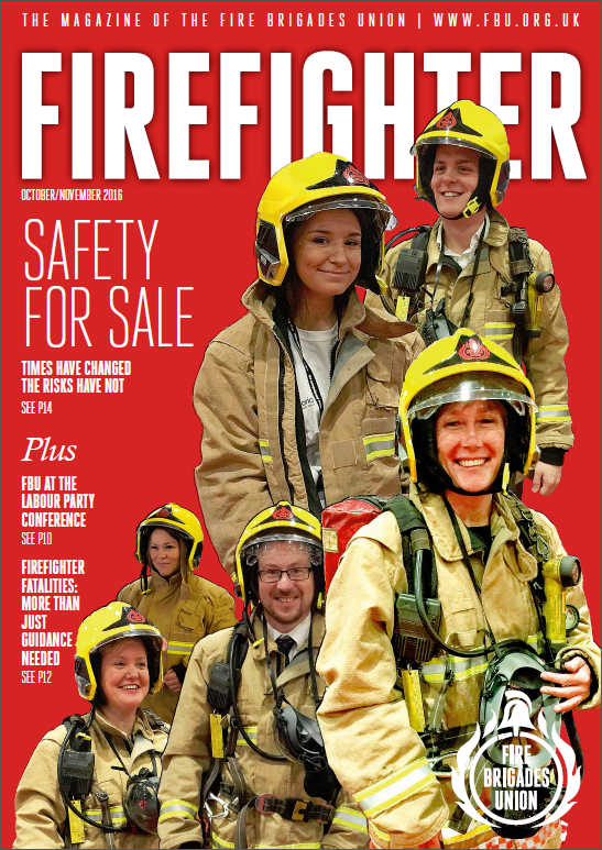 Cover Firefighter magazine, October/November 2016