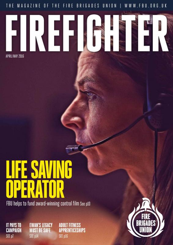 Cover Firefighter magazine April/May 2016