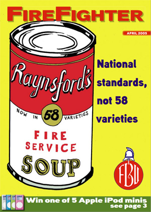 Cover Firefighter magazine April 2005