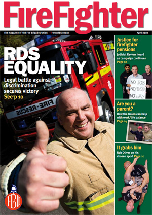 Cover Firefighter magazine April 2008