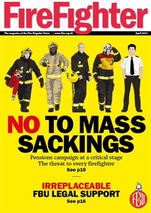 Cover Firefighter magazine April 2013