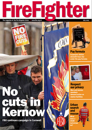 Cover Firefighter magazine July 2007
