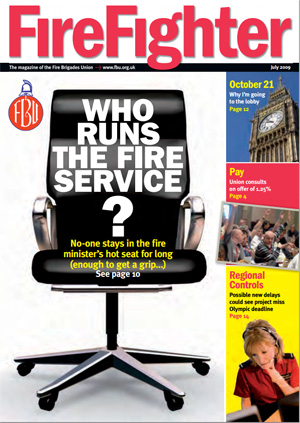 Cover Firefighter magazine July 2009