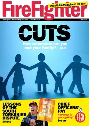 Cover Firefighter magazine July 2010