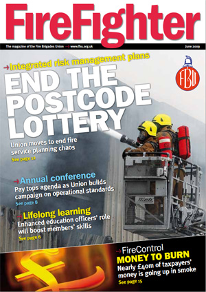 Cover Firefighter magazine June 2009
