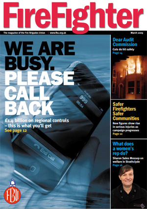 Cover Firefighter magazine March 2009