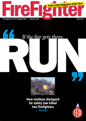 Cover Firefighter magazine March 2010