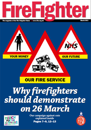 Cover Firefighter magazine March 2011