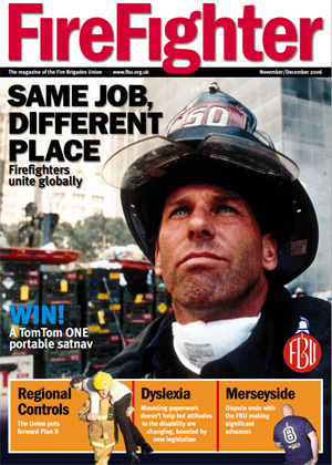 Cover Firefighter magazine November / December 2006