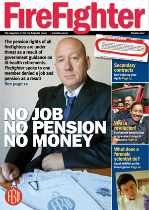 Cover Firefighter magazine October 2007
