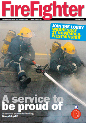 Cover Firefighter magazine October 2010