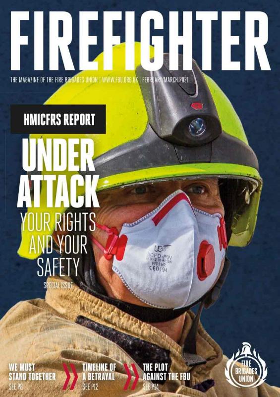 Cover Firefighter magazine, February March 2021