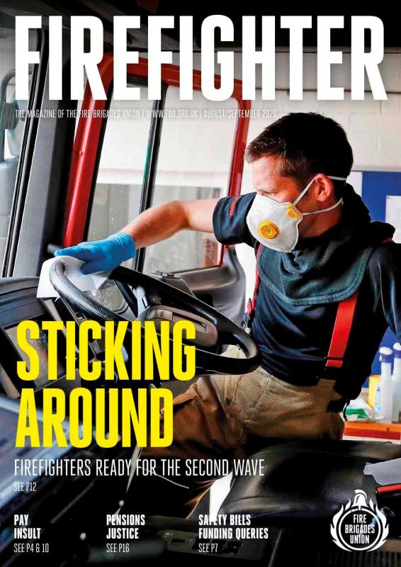 Cover Firefighter magazine, August September 2020