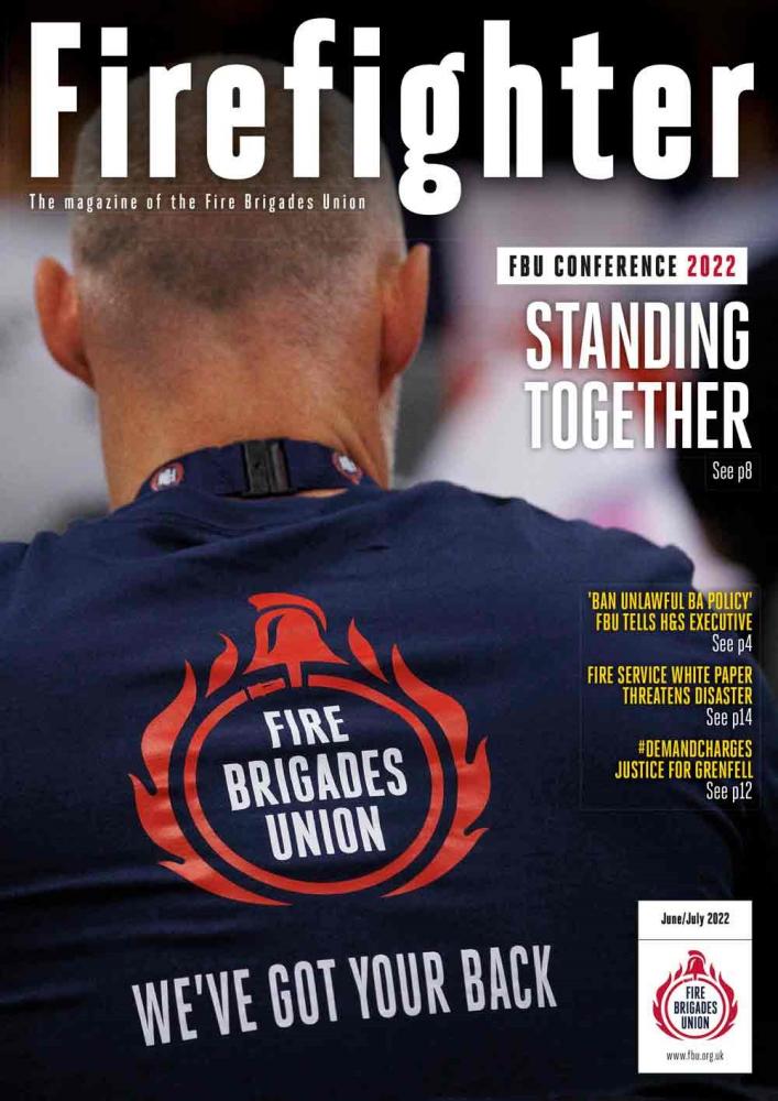Front cover Firefighter June July 2022