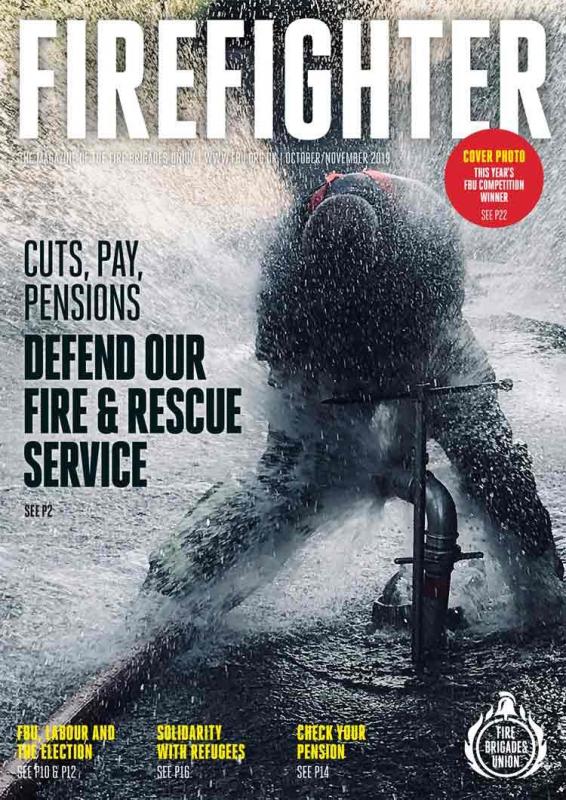 Cover Firefighter magazine, October/November 2019