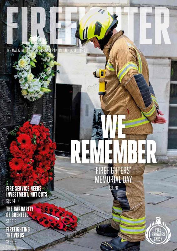 Cover Firefighter magazine, June July 2020