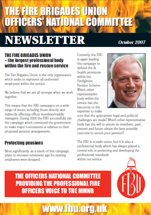 Cover Officer newsletter October 2007