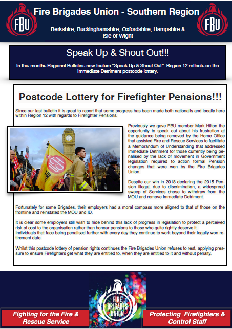 Southern region March newsletter front cover