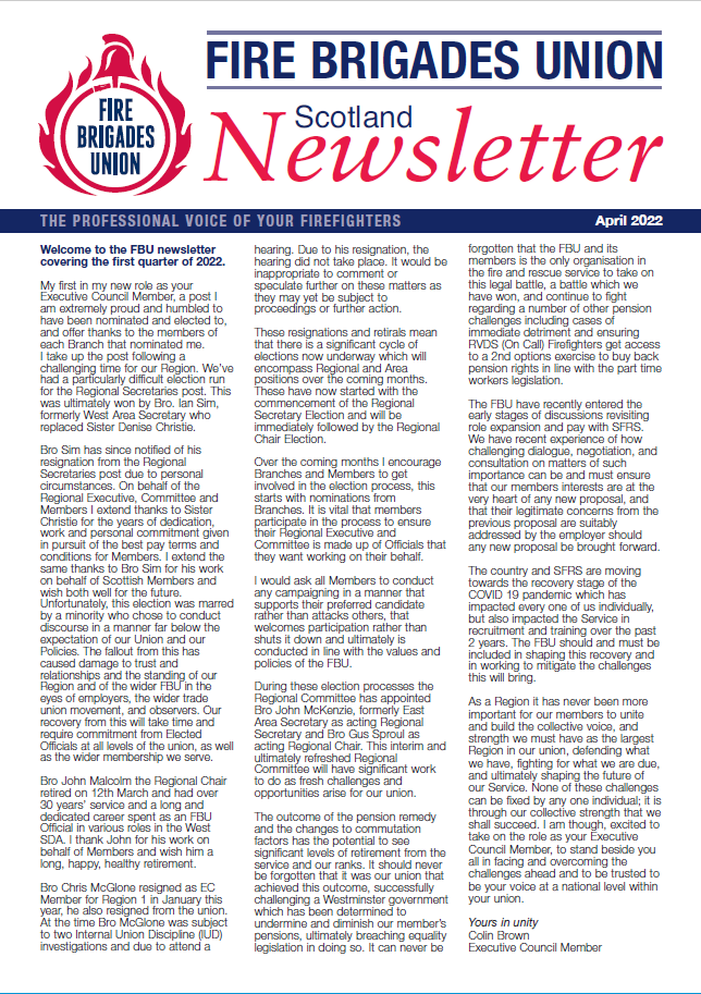 Scotland regional newsletter April 2022