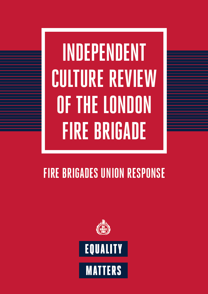 FBU response to LFB Culture Review front cover