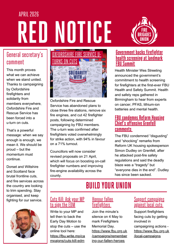 Front cover Red Notice April 2026