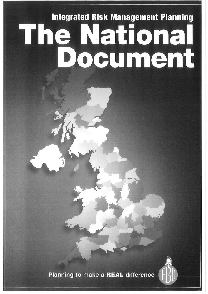 Integrated Risk Management Planning document 2004