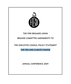 Cover Brigade Committee amendements to The FBU and Climate Change