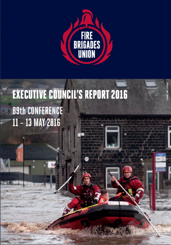 Cover Executive council's report 2016