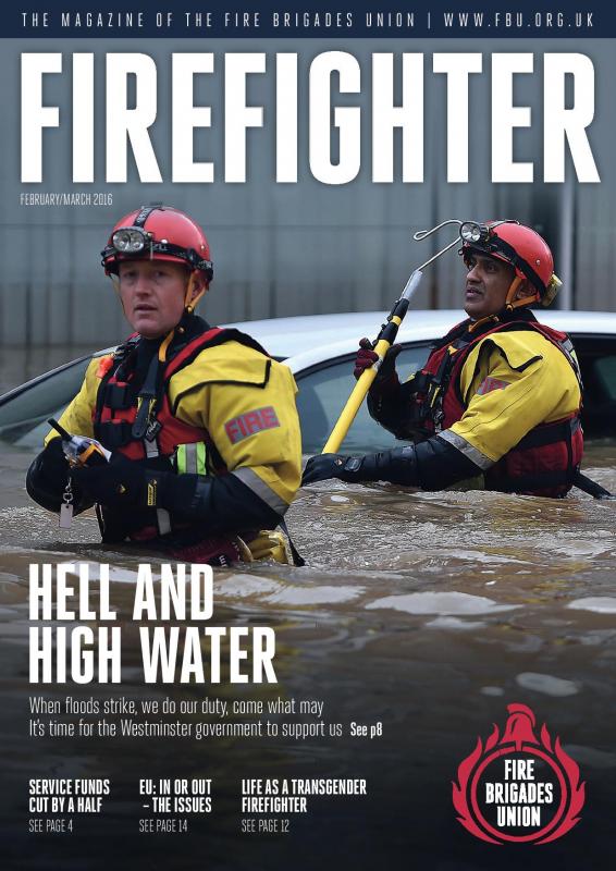 Cover Firefighter magazine Feb/March 2016